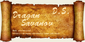 Dragan Savanov vizit kartica